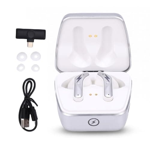 CHEOTIME 2.4GHz Wireless Gaming Earbuds with ENC Mic for Phone, Pad, Laptop | 20ms Ultra Low Latency, Smart Touch Control, BT5.3, IPX5 Water Proof, 3D Stereo Sound, USB C Dongle Wireless Earphones, White