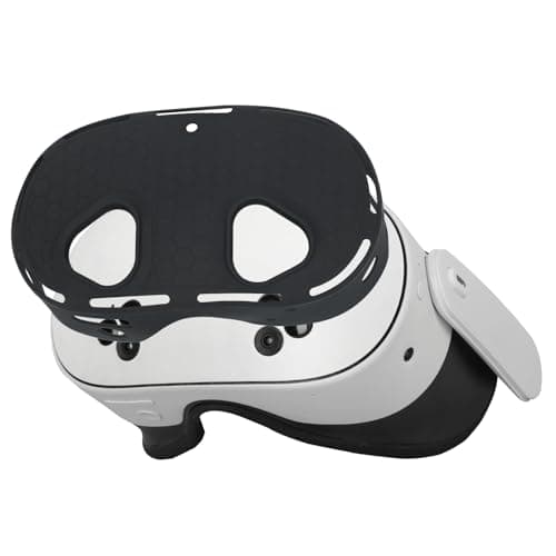 Growalleter VR Shell for Meta Quest 3S, Soft Silicone Front Headset Protective Cover, Lens Protector for Quest 3S Accessories (Black)