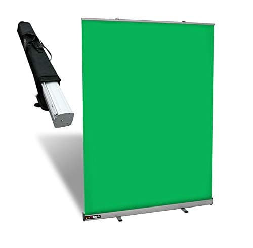 Collapsible Pop-Up GREEN SCREEN Chroma Key Panel for Background Removal, Rip-Stop Poly Vinyl, Ultra-Quick Setup With Carry Case, Free Standing 150x200cm