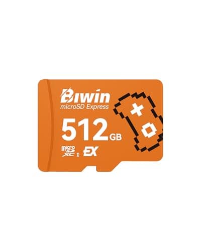 BIWIN Amber ME300 MicroSD Express Card, 512GB Micro SD Card for Next-Gen Handheld & Legacy Gaming Devices, Up to 900MB/s Read Speed, SD7.1 Specification Combines PCIe Gen3x1 & UHS-I