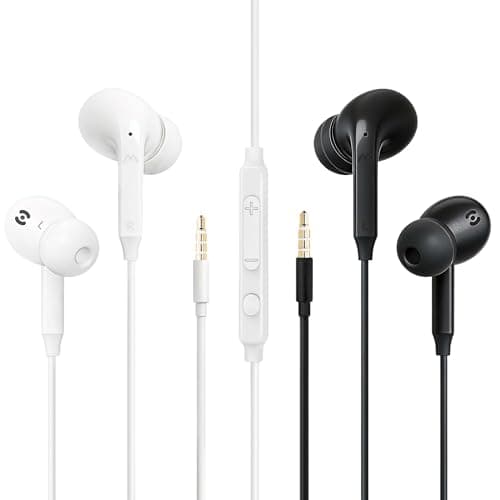 MAS CARNEY 2-Pack Wired Earphones for iPhone, Gaming Laptop, PS5, PC & Xbox