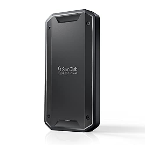 SanDisk Professional 1TB PRO-G40 SSD external Drive, Portable SSD, up to 2700 MB/s External Solid State Drive, USB-C (10GBPs), Ultra-rugged with IP68 rating for dust and water resistance | Up to 3000MB/s, Thunderbolt 3 (40Gbps), USB-C (10Gbps), IP68 dust/water resistant, SDPS31H-001T-GBCND