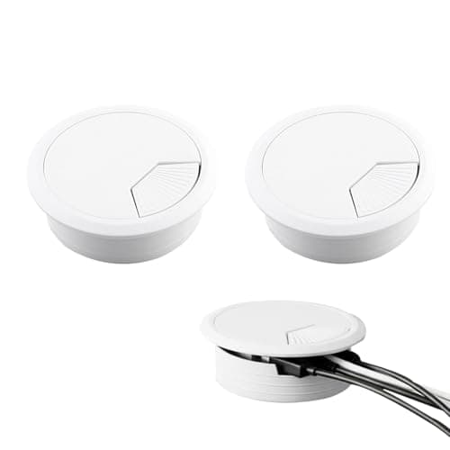 2Pcs Desk Grommets, Computer Grommet Wire Organizer, Round Cord Cable Hole Cover for Home and Office Table Cable Cord Management, 60mm(2.36 inches)