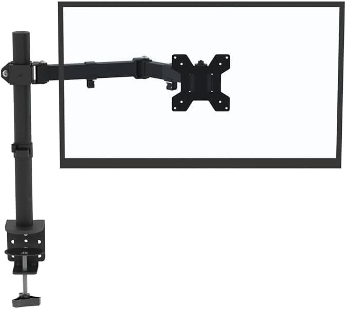 Single Monitor Arm Desk Mount, Max. Load 8kg, Adjustable Mount with Tilt Swivel Rotation for 13-27 inch LCD LED Screens, Vesa 75x75/100x100mm