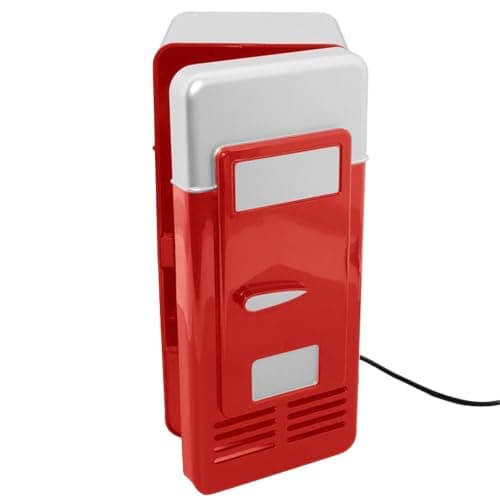 Mini USB Fridge Cooler Warmer, USB Personal Fridge Drink Can Cooler
