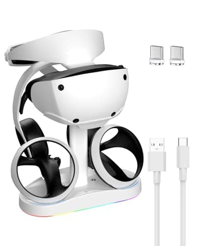 CHARM FOCUS Charging Station for PSVR 2 with Vertical Headset Stand