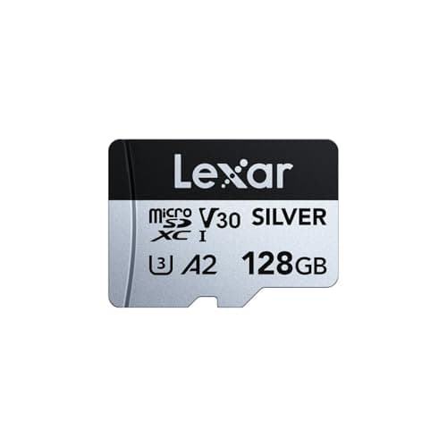 Lexar Silver 128GB Micro SD Card,up to 205MB/s Reading, 100MB/s Write