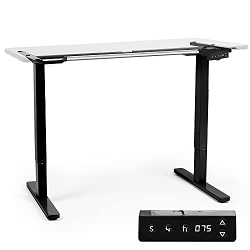 Duronic TM12 BK Sit-Stand Desk Frame | Electric Standing Desk Table | Frame Only | Height Adjustable from 71 to 116 cm | Ergonomic Workstation | Black | Memory Function | Motor