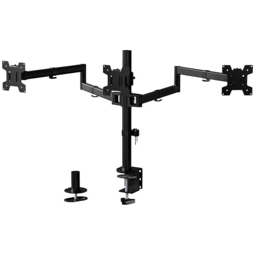 WALI Triple Monitor Mount for 13-27 Inch (M003S), Black