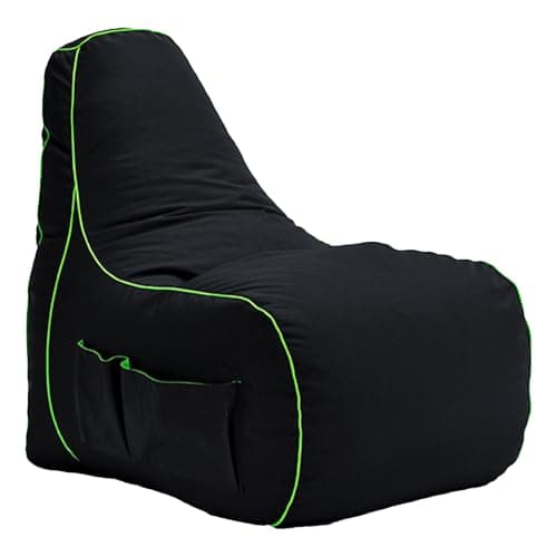 Game Over Fel Magic Video Gaming Bean Bag Chair | Indoor Living Room | Side Pockets for Controllers | Headset Holder | Ergonomic Design for the Dedicated Gamer