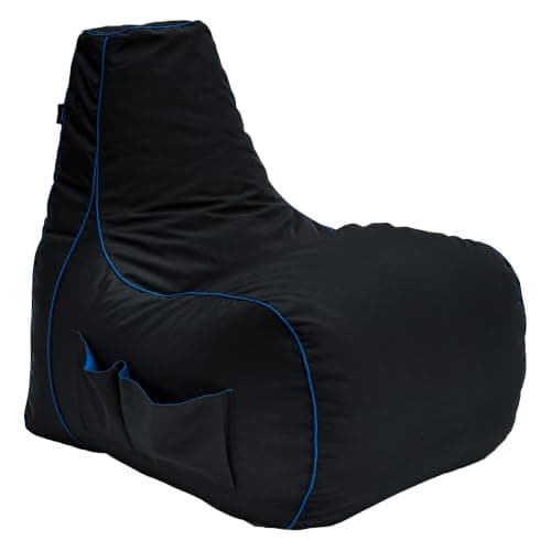 Game Over Soul Reaper Video Gaming Bean Bag Chair | Indoor Living Room | Side Pockets for Controllers | Headset Holder | Ergonomic Design for the Dedicated Gamer