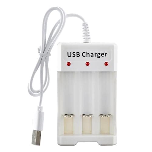 USB Battery Charger 3-Slot – AA AAA 1.2V NiMH Charging Dock, 83x24x50MM | Smart High-Speed Power Device With Indicator Light, Overvoltage Protection, Portable Charging Station For Toys, Home Electroni