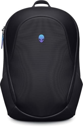 Alienware 18in Gaming Laptop Backpack AW7825P, 28L, Weather Resistant | Cross-linked Polyethylene (XPE) Foam, 100% Recycled Material, RFID, Iridescent Reflective Logo, Black