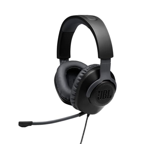 JBL Quantum 100 Wired Over-Ear Gaming Headset with Boom Mic, Multi-Platform Compatible, Black | Boom Mic, Multi-Platform Compatible