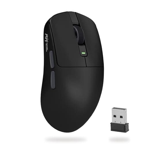 RK ROYAL KLUDGE M30 Wireless Gaming Mouse 43g Ultra-Light With PixArt PAW3311 Sensor, 24000 DPI, Tri-Mode BT/2.4G/Wired Computer Mouse 250mAh Battery, 1000Hz Polling rate 5 Programmable Buttons, Grey