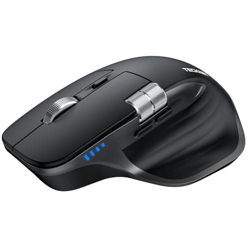 TECKNET Wireless Mouse with Thumb Scroll, Dual Bluetooth 5.3 & 2.4GHz