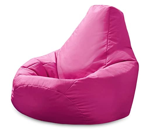 Beautiful Beanbags - Adult Highback Beanbag Chair, Water-Resistant - Pink
