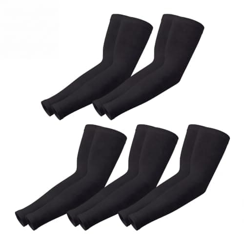UV Protection Arm Sleeves for Men Women, 5 Pairs Arm Warmers taboo cover