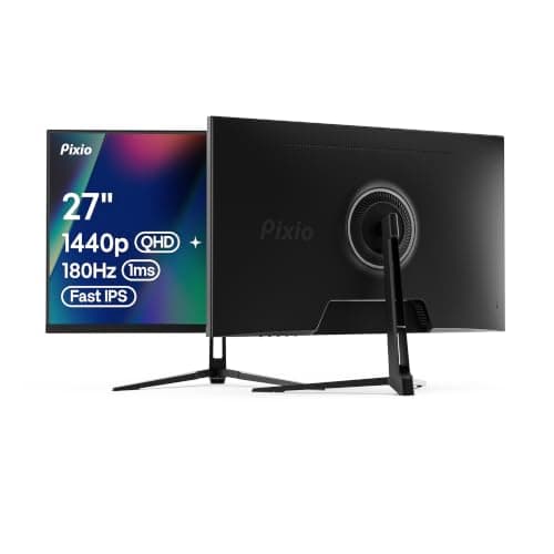 Pixio PX278 Wave 27 inch 180Hz Refresh Rate Quad HD 1440p Resolution AMD FreeSync Fast IPS Panel 1ms GTG Response Time Built-in Speakers Gaming Monitor