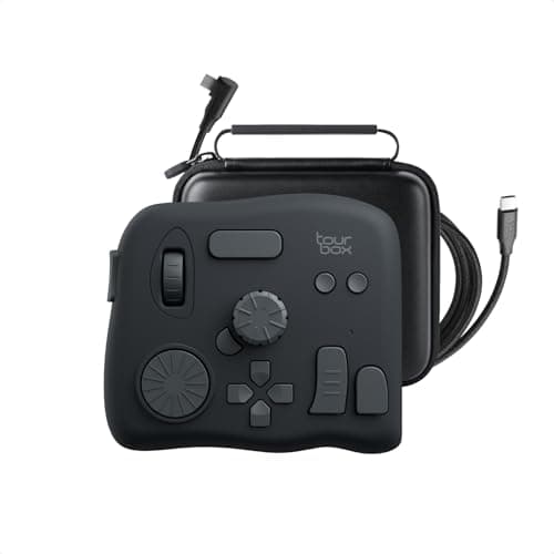 TourBox NEO - Customizable Editing Controller, Video Photo Color Grading Speed Editor, Mac/PC Intuitive Control Productivity for Adobe, Davinci and More, Programmable Keyboard Set with Cable and Bag