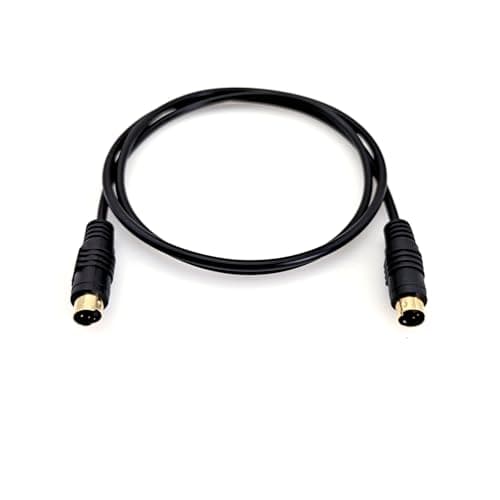 JZK 1m 4pin S Video cable male to male SVHS 4 pin S-Video lead, gold plated 4P TV AV connection S-VHS cord wire for TV, HDTV, DVD, VCR, camcorder, game console