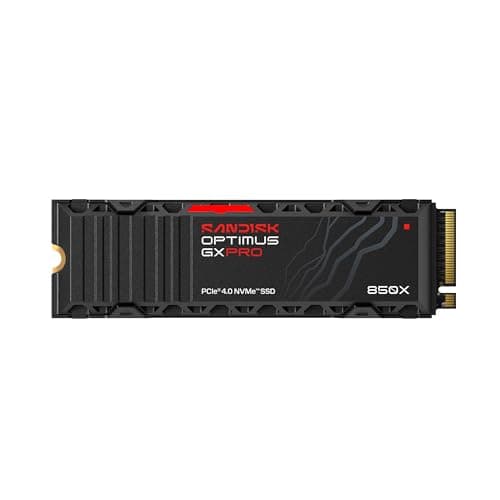 SANDISK Optimus GX PRO 850X NVMe SSD with heatsink 1TB (Up to 7,300/6,300 MB/s read/write speed, M.2 2280, PCIe 4.0, Gaming Expansion storage, High Performance Internal ssd)