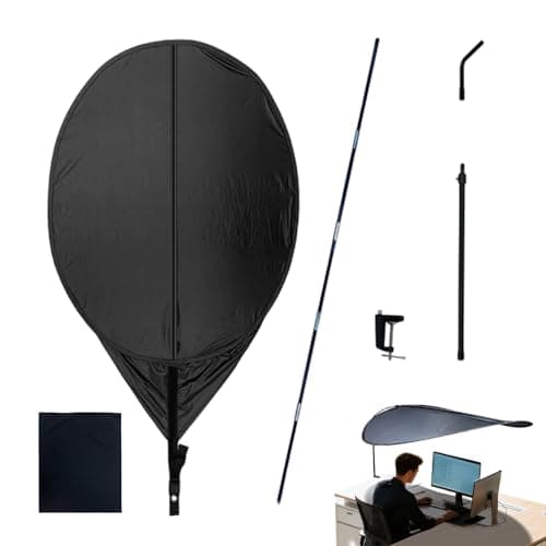 Desk Shade - 156x96cm Anti-Glare Shield, Privacy Desk Visor, Adjustable Sun Blocker | Ergonomic Protection for Home Workstation Computer Monitor Laptop Studying Relaxation Daily Foc