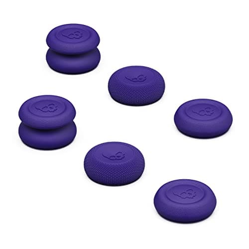 Skull & Co. Skin, CQC and FPS Thumb Grip Set Joystick Cap Analog Stick Cap for Steam Deck/Steam Deck OLED and ROG Ally/ROG Ally X - Galactic Purple, 3 Pairs(6pcs)