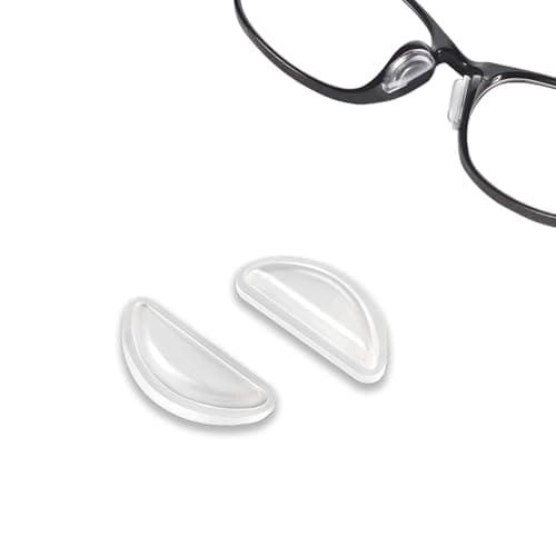PIPJOY Eyeglass Nose Pads, Adhesive Anti-Slip Nose Pads, Soft Silicone Nose Pad Cushion for Glasses, Eyeglasses, Sunglasses (10 Clear Pairs)