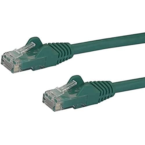 StarTech.com 10m CAT6 Ethernet Cable - Green CAT 6 Gigabit Ethernet Wire -650MHz 100W PoE++ RJ45 UTP Category 6 Network/Patch Cord Snagless w/Strain Relief Fluke Tested UL/TIA Certified (N6PATC10MGN) | 100W PoE delivery, Gold-plated RJ45, Patch Cable, Ethernet Cord, 250Mhz, UTP, 24AWG copper, UTP Network, 10Gbps