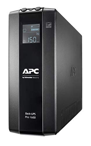 APC by Schneider Electric Back UPS Pro - BR1600MI - UPS 1600VA (8 IEC Outlets, LCD Interface, 1GB Dataline Protection),Black