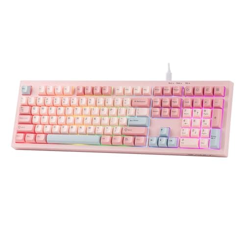 MechLands Aula S102 Membrane Gaming Keyboard w/Number Pad, 100% Full Size