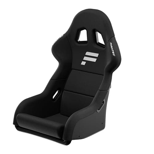Fanatec ClubSport GT Sim Racing Cockpit Seat – Rigid and Durable, Fiber-Reinforced Shell, Padded Foam, Breathable Fabric, Lumbar Support – Black