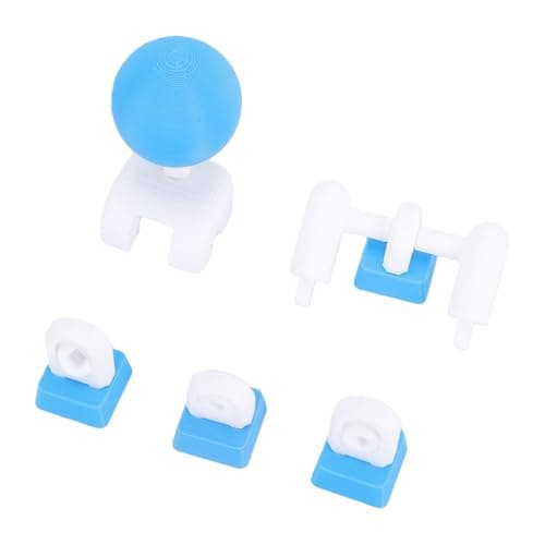 Ejoyous 3D Printed Joystick Keycap, Plastic 4 Key Linkage Retro Joystick Keycap for Mechanical Keyboards, WASD Gaming Set for Typists and Keyboard Users (Blue White)