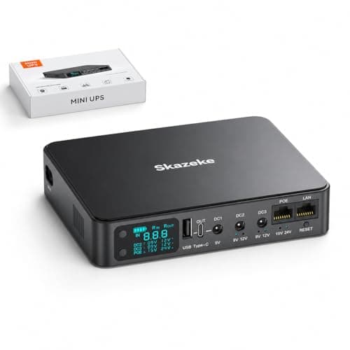 Replaceable Removable Battery Mini UPS, 18000 Digital Display Uninterruptible Power Supply with DC Output USB DC 5V/3.6A DC 9V/12V/2A, Power Supply Battery Backup for Router, Modem, Security Camera