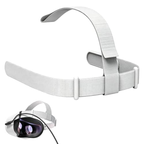 Head Strap For Meta Quest 2 Headset, Adjustable Replacement Headband for Oculus Quest 2, Enhanced Comfort for Extended VR Gaming Sessions, Multi-User Household VR Setups, Durable White Design