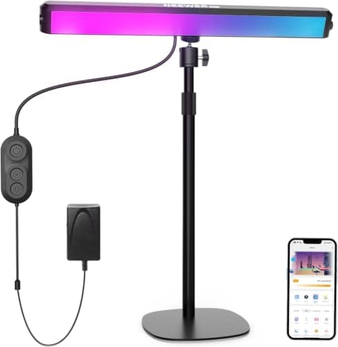 NEEWER NG01 Dual Sided RGB LED Streaming Key Light, Smart Lamp for Desk