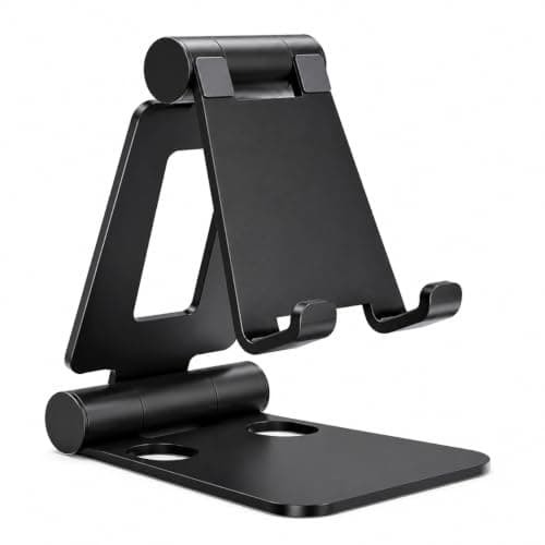 Phone Stand for Desk, Foldable Adjustable Aluminium Mobile Phone Holder