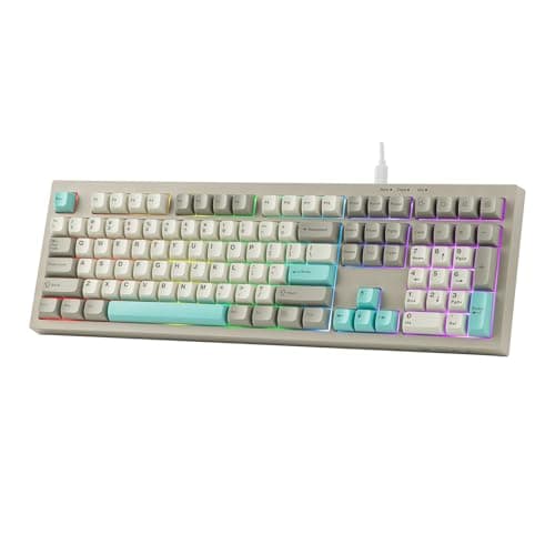 MechLands Aula S102 Membrane Gaming Keyboard w/Number Pad, 100% Full Size