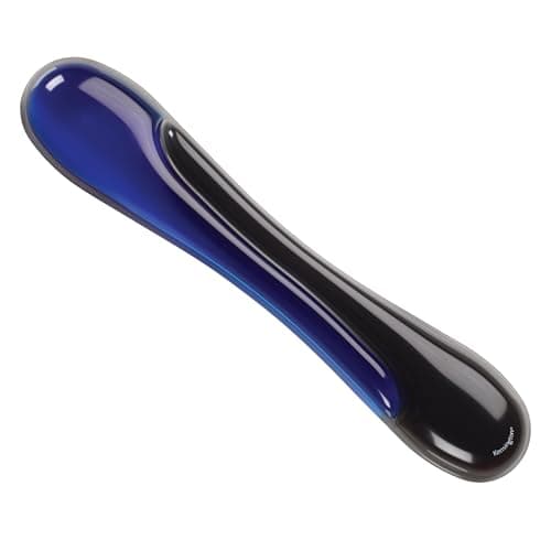 Kensington Blue & Black Duo Gel Ventilated Ergonomic Keyboard Wrist Rest | Ergonomic gel support, ventilation channel, universal keyboard compatibility