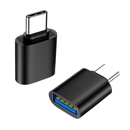 zaknszan USB C to USB A 3.0 Adapter [2 Pack], High-Speed Data Transfer, USB A 3.0 Female to USB-C Male for MacBook Pro, Galaxy, Type-C Phones and Tablets, Other USB Type-C Devices