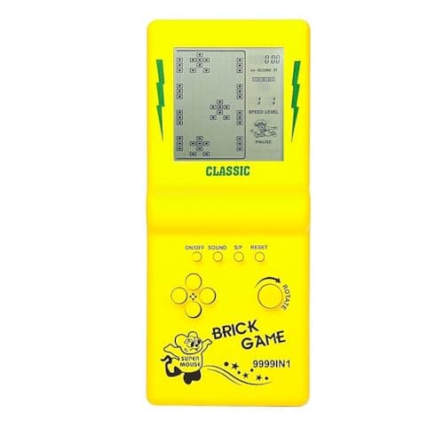 HLF 3.5-inch Large Screen Retro Arcade Game Console for Kids, Built-in 23 Classic Games, Yellow