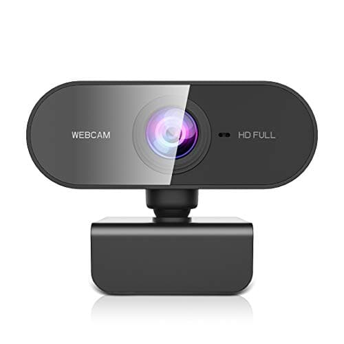Webcam for PC with Microphone, HD 1080P Streaming Web Cam for PC,MAC, Laptop,Plug and Play USB Camera for Youtube,Skype Video Calling,Face Cam for Studying,Conference,Gaming with Rotatable Clip