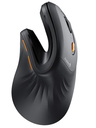 ProtoArc EM11 NL Wireless Ergonomic Vertical Mouse, Rechargeable, Black