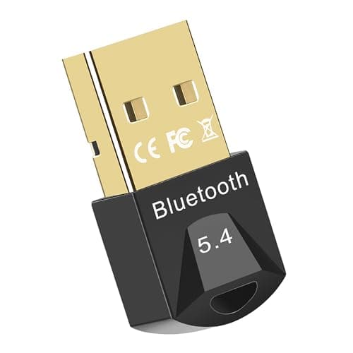 iLamvie Bluetooth 5.4 USB Adapter for PC, Low Latency Bluetooth Dongle, Plug and Play Wireless Adapter for Windows 11/10/8.1/7, Black