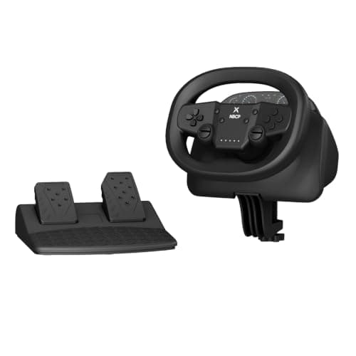 DOYO Gaming Steering Wheel with Pedals, 270 Degree Racing Wheel with Dual Vibration Motors, Wireless Steering Wheel for PS4, PC, Nintendo Switch, PS3, IOS, Android Race Games