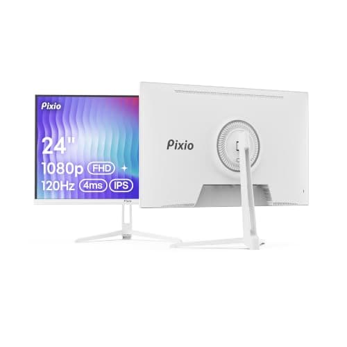 Pixio PX246 Wave White 24 inch 120Hz Refresh Rate FHD 1080p Resolution IPS Panel 4ms GTG Response Time Gaming Monitor with Adaptive Sync