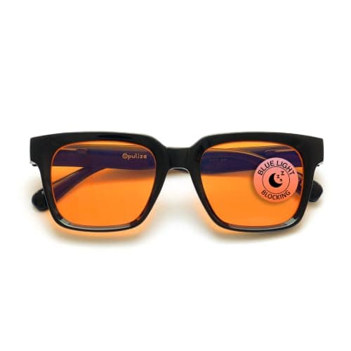 OPULIZE ERA Sleep & Recovery Glasses for Women & Men- Orange Lens- 99.9% Blue Light Blocking- Anti-Reflective & Anti-Glare- UV400 Protection- Oversized Frame- Night Glasses(Pack 1 of with 1 Pouches)