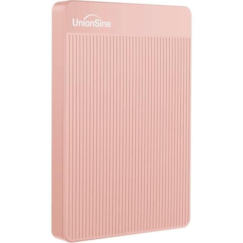 UnionSine External Hard Drive 500GB Ultra Slim Portable Hard Drive USB 3.0 HDD Storage Compatible for PC,Mac, Laptop, Xbox, Xbox one, PS4(Pink) HD2510