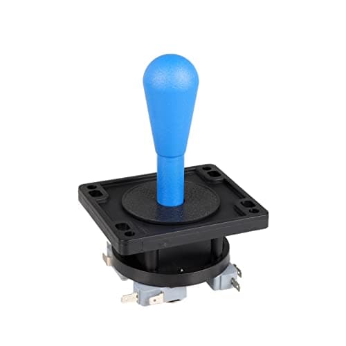 EG STARTS American Style Arcade Competition 2Pin Bat Joystick Switchable from 8 Ways Operation, Elliptical Handle, Precision 8-Way 0.187" (4.8mm) Terminal (Blue)